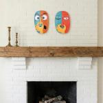 Funny Masks Wall Art - 2 Piece Bathroom Decor