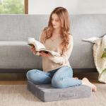 Large Grey Meditation Cushions Set of 2