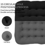 Padded Velvet Office Chair Cushion in Black