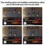 Modern Black Metal Wall Art Decor Set, 4 Pieces