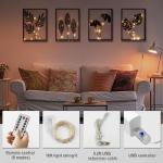 Modern Black Metal Wall Art Decor Set, 4 Pieces