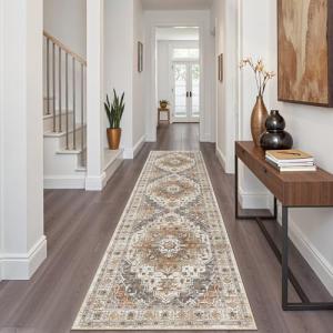 Madane Washable Non-Slip Vintage 2x8 Runner Rug