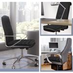 Padded Velvet Office Chair Cushion in Black