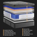 Huwesal 12-Inch Queen Hybrid Mattress with Memory Foam