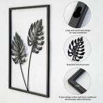 Modern Black Metal Wall Art Decor Set, 4 Pieces