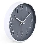 Gray 10-Inch Silent Wall Clock for Any Room