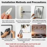 Modern Black Metal Wall Art Decor Set, 4 Pieces