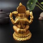 Gold Lord Ganesha Elephant Statue - Decorative Resin Art