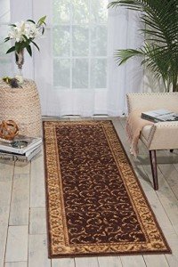 Nourison Somerset Brown Runner Area Rug 0.6m x 2.4m