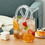 Fixwal Handbag-Shaped Clear Glass Flower Vase