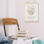 Boho Floral Christian Wall Decor with Psalm 61:2