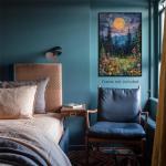 Vintage Moonlight Woodland Canvas Wall Art Print