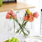 Fixwal Handbag-Shaped Clear Glass Flower Vase