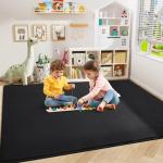 Black Memory Foam Area Rug, 4x6 Feet, Washable