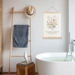 Boho Floral Christian Wall Decor with Psalm 61:2