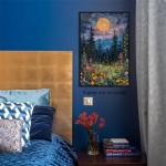 Vintage Moonlight Woodland Canvas Wall Art Print