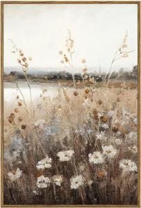 Framed Vintage Autumn Wildflower Canvas Wall Art