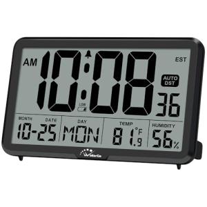 Digital Wall Clock with Temperature and Humidity Display