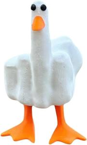 Funny Middle Finger Resin Garden Statue