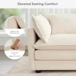 Beige 5-Seater Modular Corner Sectional Sofa