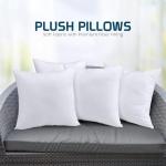Set of 4 White 20x20 Decorative Throw Pillows