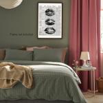 Vintage Black and White Kiss Lips Wall Art