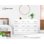 White Tallboy Chest of Drawers with 6 Drawers