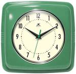 Green Retro 9-Inch Mid Century Wall Clock