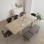 Extendable Dining Table for Small Spaces - Natural