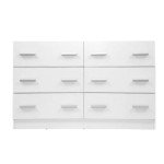 White Tallboy Chest of Drawers with 6 Drawers