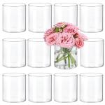 12pcs Small Clear Glass Vases for Centerpieces