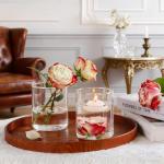 12pcs Small Clear Glass Vases for Centerpieces