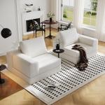 Beige Cloud Modular Sofa with Pillows
