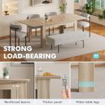 Extendable Dining Table for Small Spaces - Natural