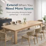 Extendable Dining Table for Small Spaces - Natural