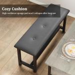 Grey Dining Table Set for 4 with Storage