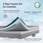 Novilla 12-inch King Size Memory Foam Mattress