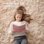 Soft Beige Machine Washable Shaggy Area Rug