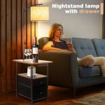 Floor Lamp with Side Table and USB Charging