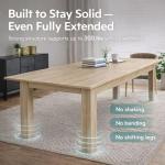 Extendable Dining Table for Small Spaces - Natural