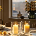 12pcs Small Clear Glass Vases for Centerpieces