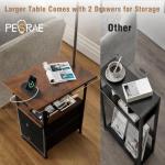 Floor Lamp with Side Table and USB Charging