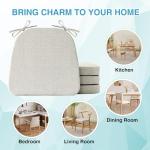 Set of 4 Non-Slip Dining Chair Cushions