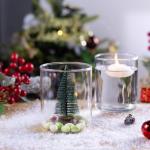 12pcs Small Clear Glass Vases for Centerpieces