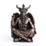 Baphomet Meditation Pose Resin Statue, 4.75
