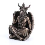 Baphomet Meditation Pose Resin Statue, 4.75