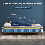 Cool Sleep Hybrid Full Mattress - 10 Inch Memory Foam