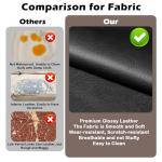 85” Black Faux Leather Sofa with USB Ports