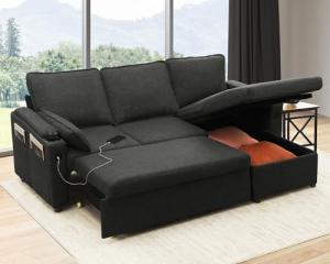 DURASPACE 2-in-1 Sleeper Sofa with Storage and USB