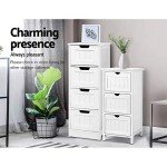 4-Drawer Wooden Bathroom Storage Cabinet in White